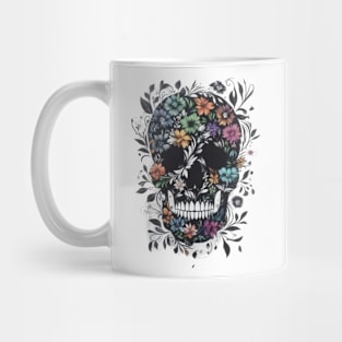 skull flowers halloween Mug